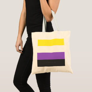 Bolso De Tela Bandera de orgullo no binario de SlipperyJoe's ama