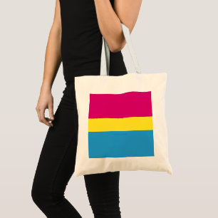 Bolso De Tela bandera de orgullo pansexual SlipperyJoe rosa ámba