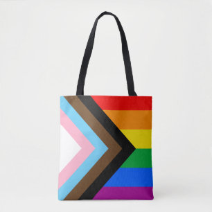 Bolso De Tela Bandera de Orgullo Progresista LGBTQ+