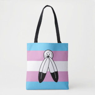 Bolso De Tela Bandera de orgullo trans de dos espíritus