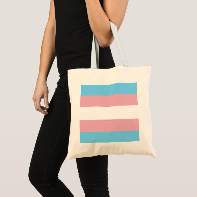 Bolso De Tela bandera de orgullo transgénero de SlipperyJoe dive (Anverso (producto))