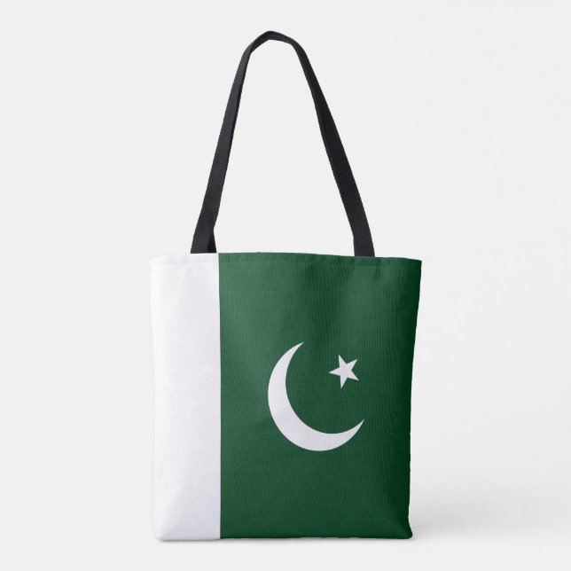 Bolso De Tela Bandera de Pakistán (Reverso)