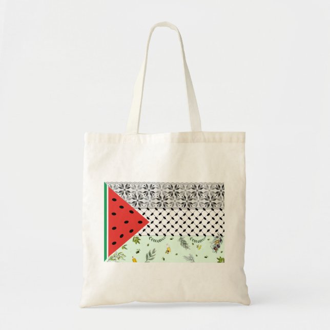 Bolso De Tela Bandera de Palestina (Frente)