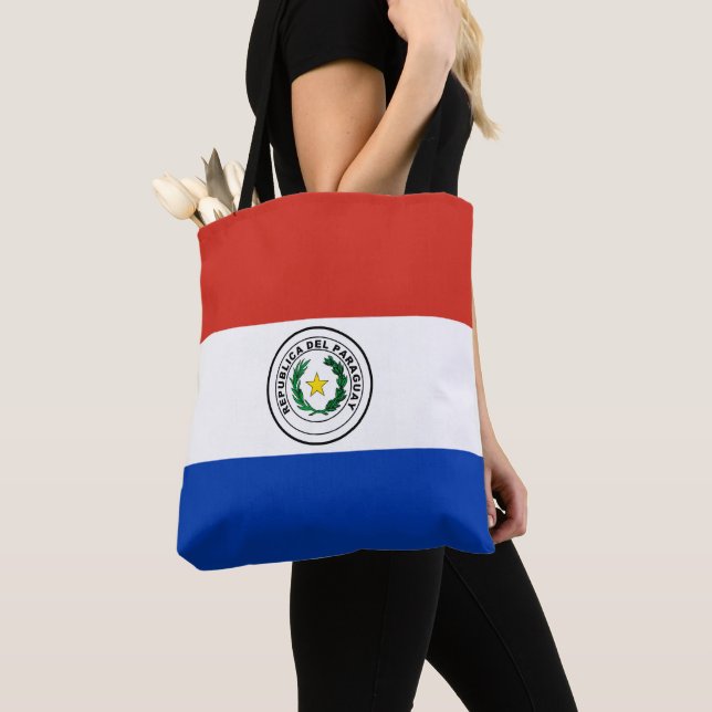 Bolso De Tela Bandera de Paraguay (Detalle)
