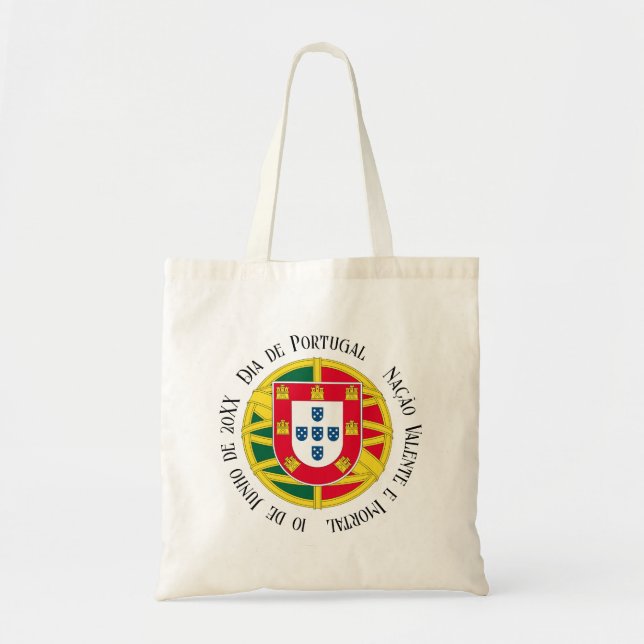 Bolso De Tela Bandera de Portugal para el Día de Portugal (Frente)