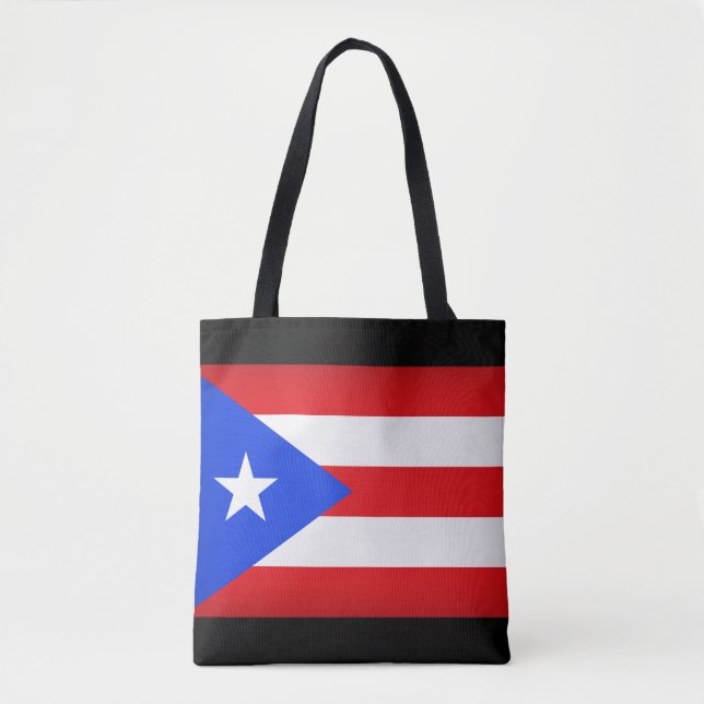 Bolso De Tela Bandera de Puerto Rico (Anverso)