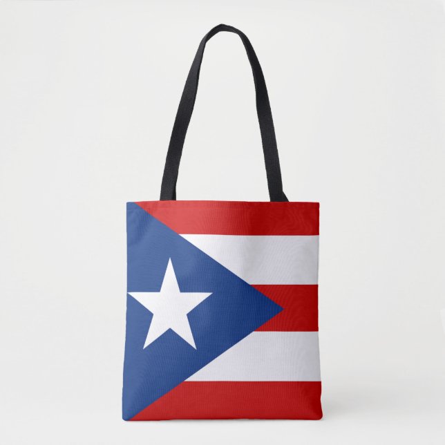 Bolso De Tela Bandera de Puerto Rico (Anverso)