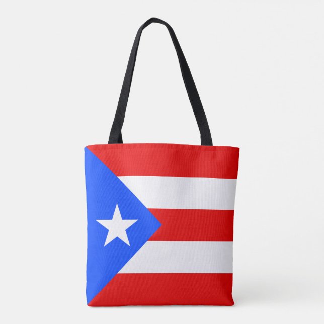 Bolso De Tela Bandera de Puerto Rico (Reverso)