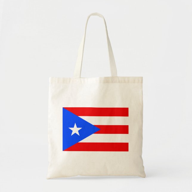 Bolso De Tela Bandera de Puerto Rico (Frente)