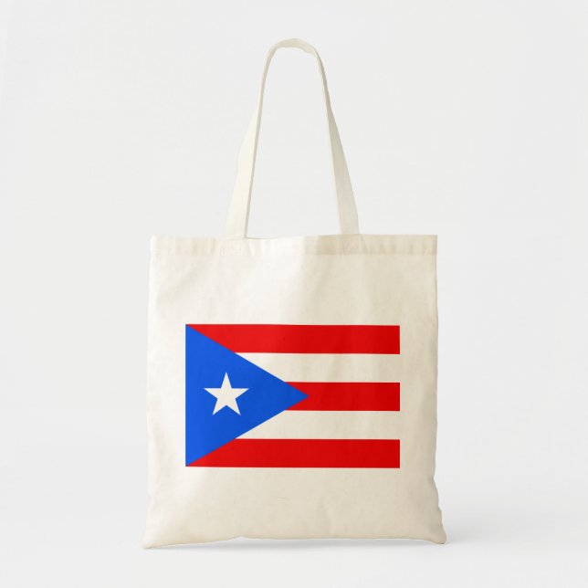 Bolso De Tela Bandera de Puerto Rico (Frente)