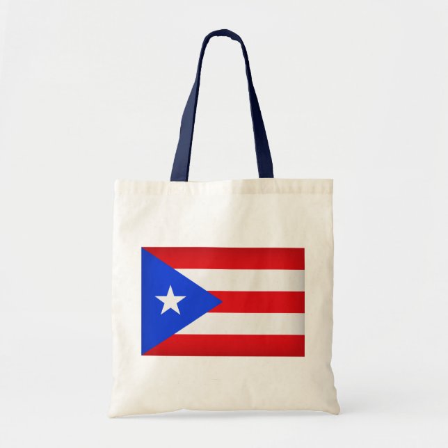 Bolso De Tela Bandera de Puerto Rico (Frente)