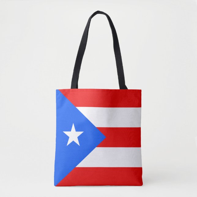 Bolso De Tela Bandera de Puerto Rico (Anverso)