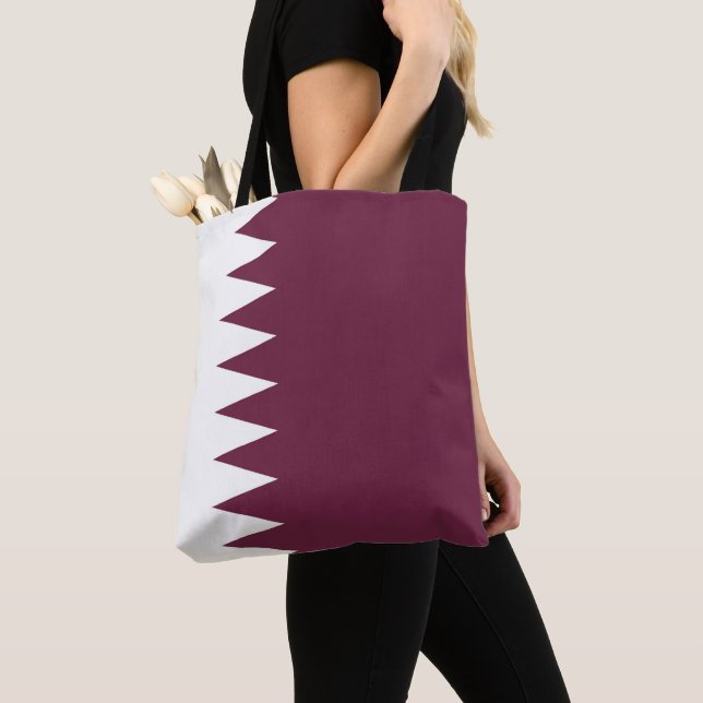 Bolso De Tela Bandera de Qatar (Detalle)