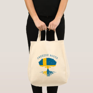 Bolso De Tela Bandera de raíces suecas