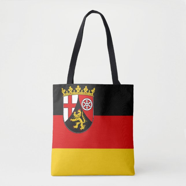 Bolso De Tela Bandera de Renania-Palatinado Tote Bag (Anverso)