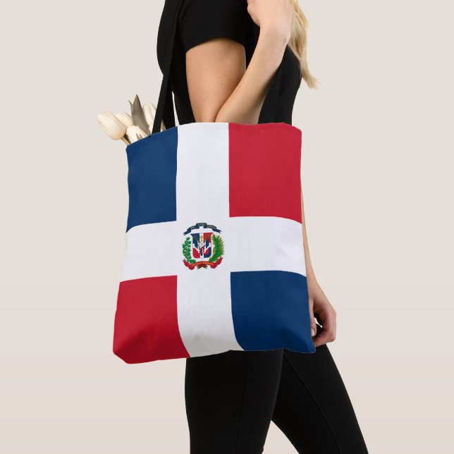 Bolso De Tela Bandera de República Dominicana (Detalle)