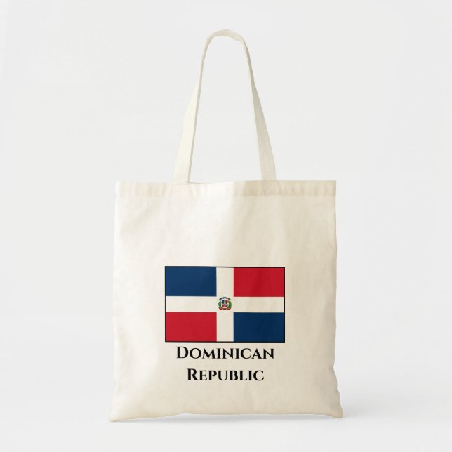 Bolso De Tela Bandera de República Dominicana (Frente)