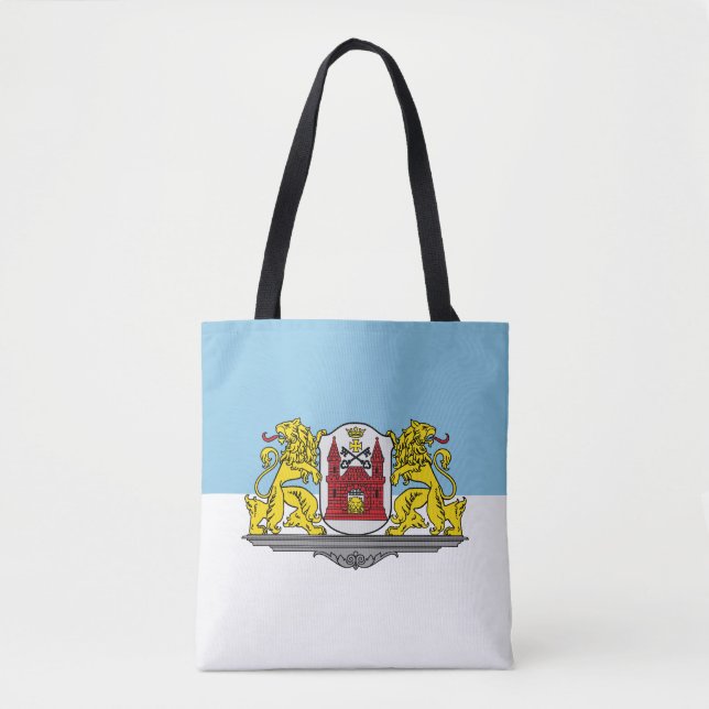 Bolso De Tela Bandera de Riga, Letonia Tote Bag (Anverso)