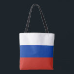 Bolso De Tela Bandera de Rusia<br><div class="desc">Bandera patriótica de Rusia.</div>
