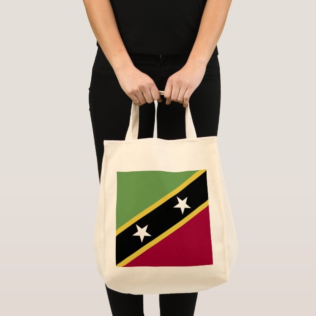 Bolso De Tela Bandera de Saint Kitts y Nevis (Anverso (producto))