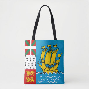 Bolso De Tela Bandera de Saint Pierre y Miquelon