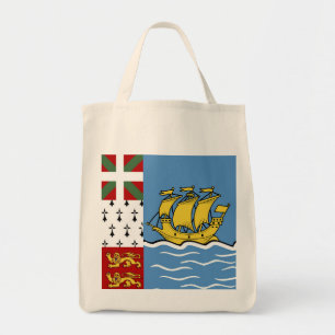 Bolso De Tela Bandera de San Pedro y Miquelón