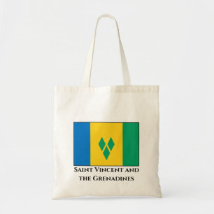 Bolso De Tela Bandera de San Vicente y las Granadinas