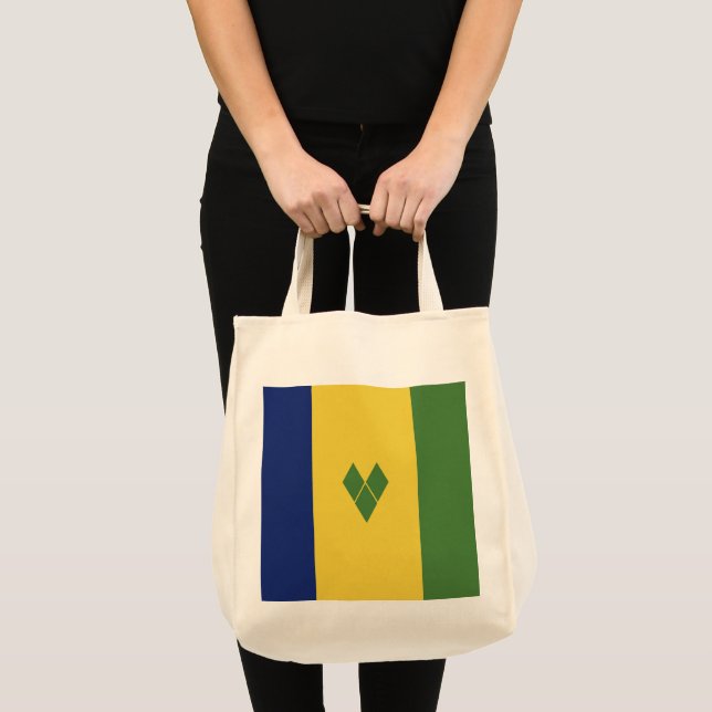 Bolso De Tela Bandera de San Vicente y las Granadinas (Anverso (producto))