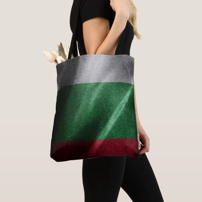 Bolso De Tela Bandera de seda de Bulgaria (Detalle)