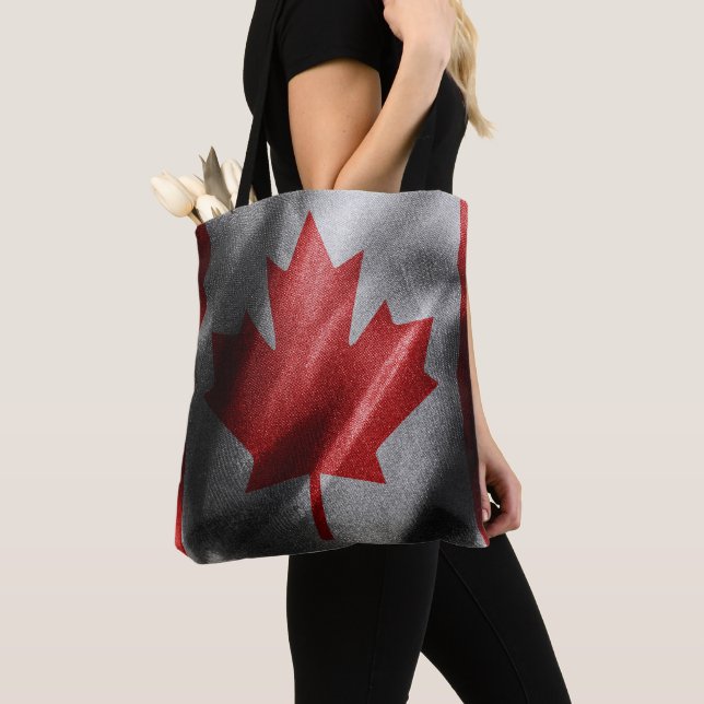 Bolso De Tela Bandera de seda de Canadá (Detalle)