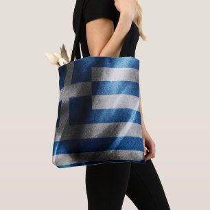 Bolso De Tela Bandera de seda de Grecia