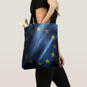 Bolso De Tela Bandera de seda de la UE