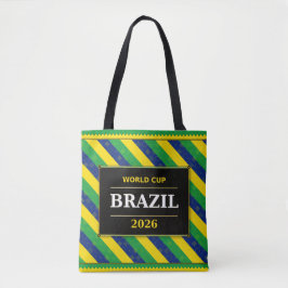 Bolso De Tela Bandera de seguidor de fútbol de Brasil Colores de