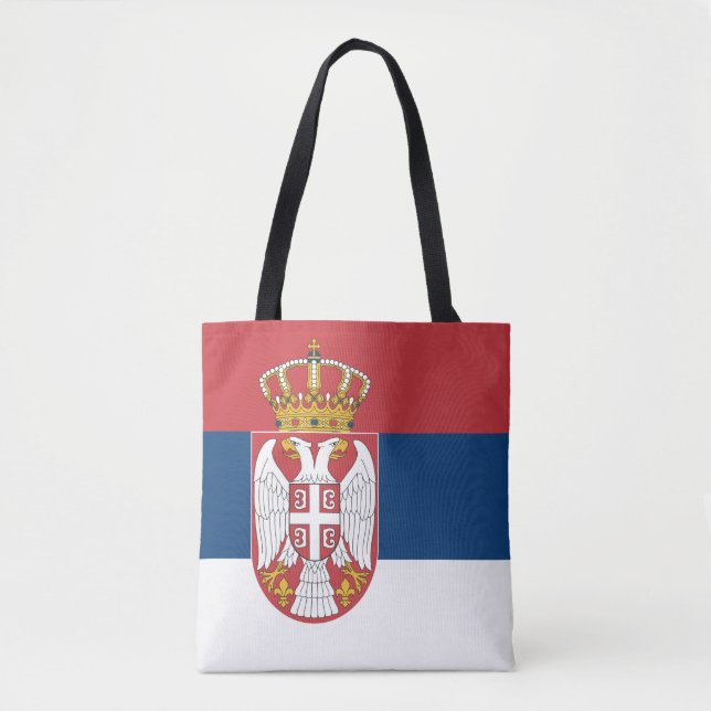 Bolso De Tela Bandera de Serbia (Anverso)
