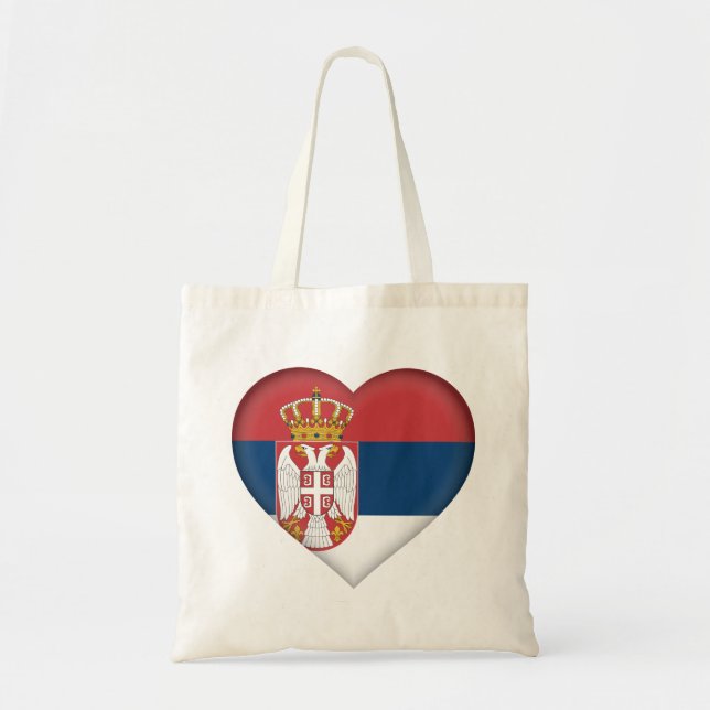 Bolso De Tela Bandera de Serbia (Frente)