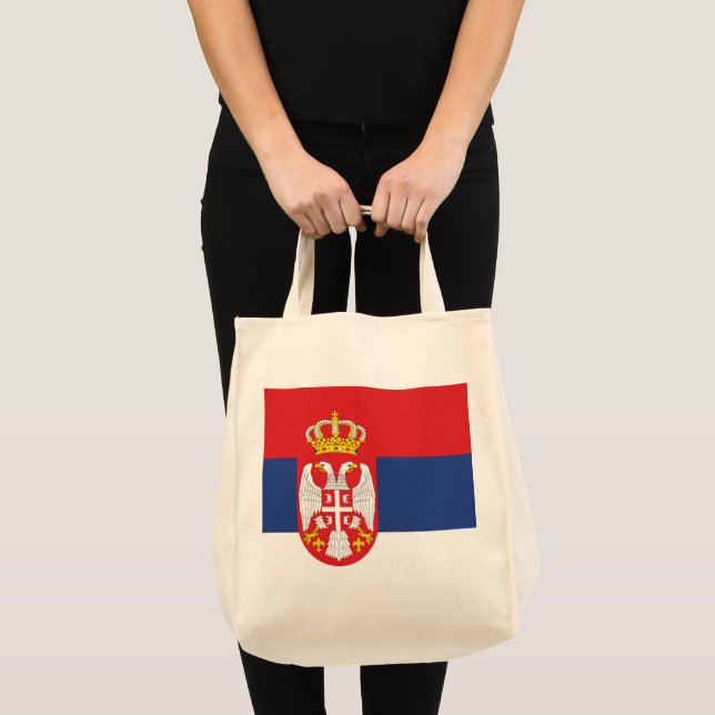 Bolso De Tela Bandera de Serbia (Anverso (producto))