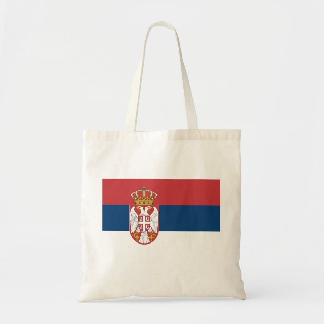Bolso De Tela Bandera de Serbia (Frente)