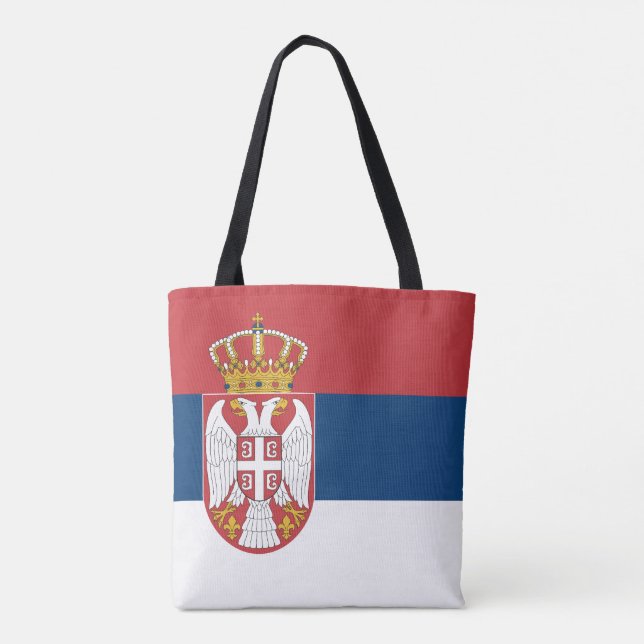 Bolso De Tela Bandera de Serbia (Reverso)