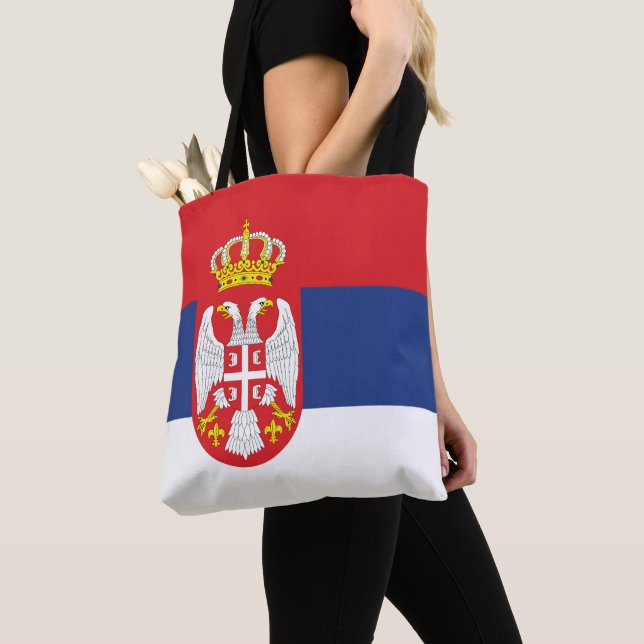 Bolso De Tela Bandera de Serbia (Detalle)