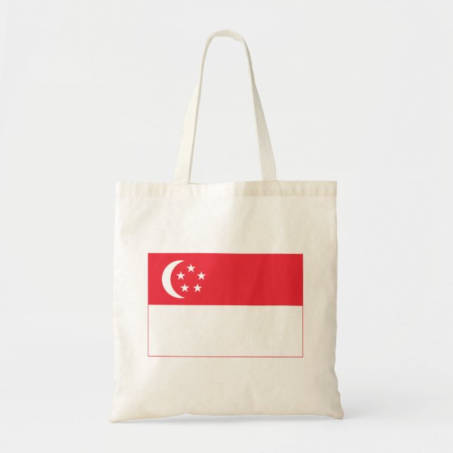 Bolso De Tela Bandera de Singapur (Frente)