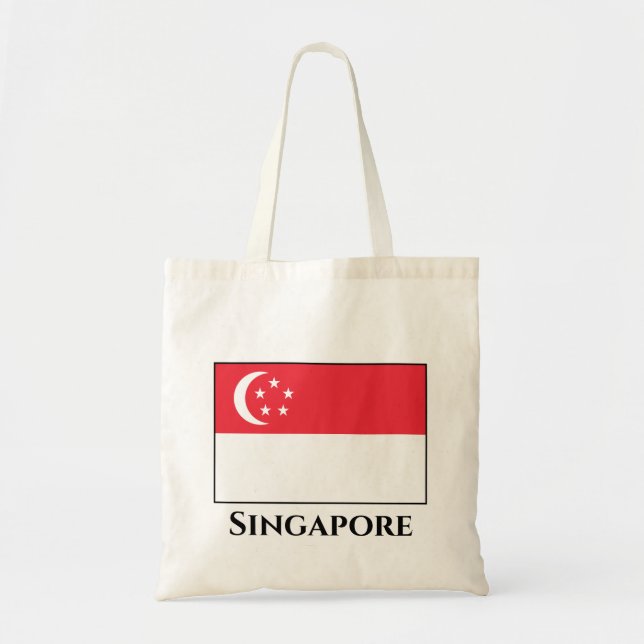 Bolso De Tela Bandera de Singapur (Frente)