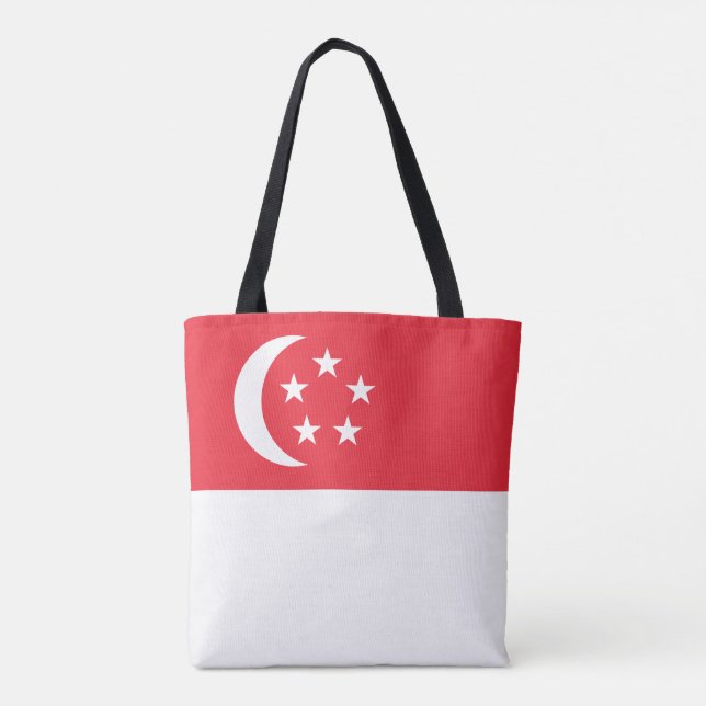 Bolso De Tela Bandera de Singapur (Reverso)