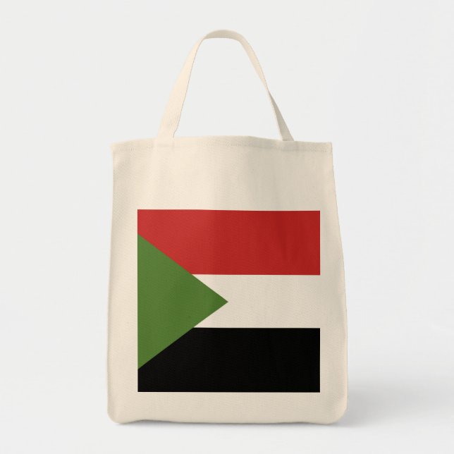 Bolso De Tela Bandera de Sudán (Frente)
