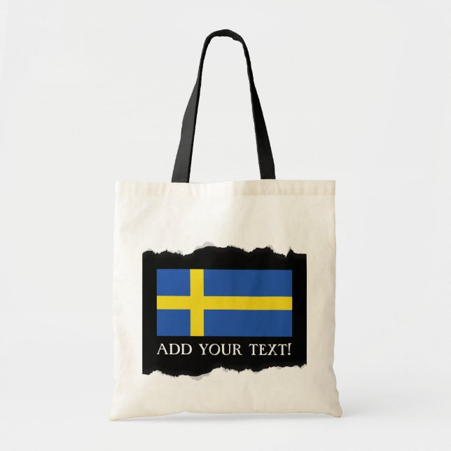 Bolso De Tela Bandera de Suecia (Frente)