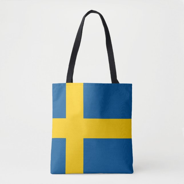 Bolso De Tela Bandera de Suecia (Anverso)