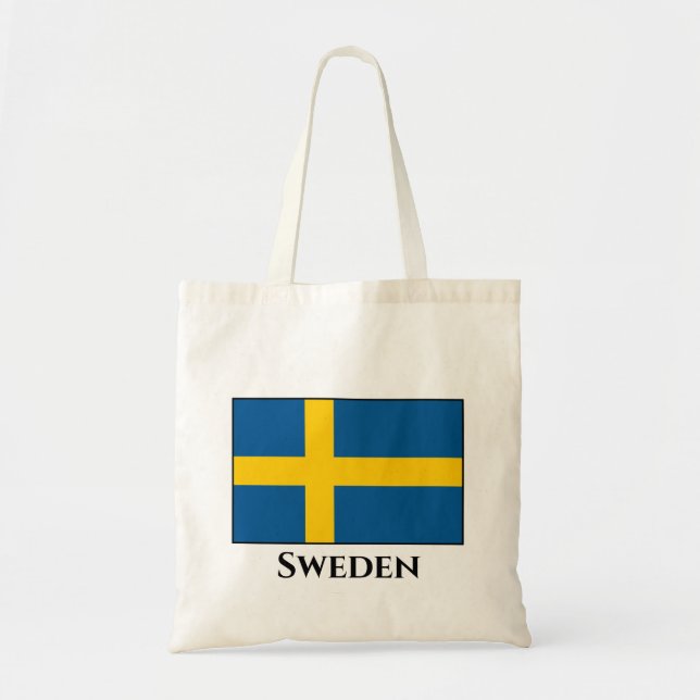 Bolso De Tela Bandera de Suecia (sueca) (Frente)