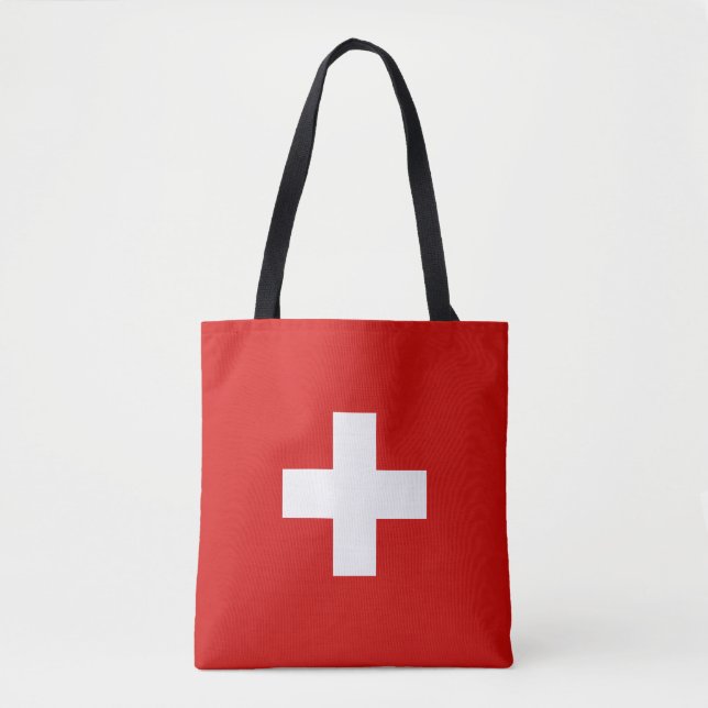 Bolso De Tela Bandera de Suiza (Anverso)
