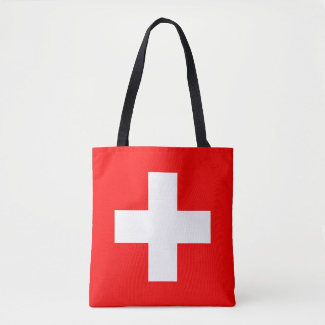 Bolso De Tela Bandera de Suiza (Anverso)