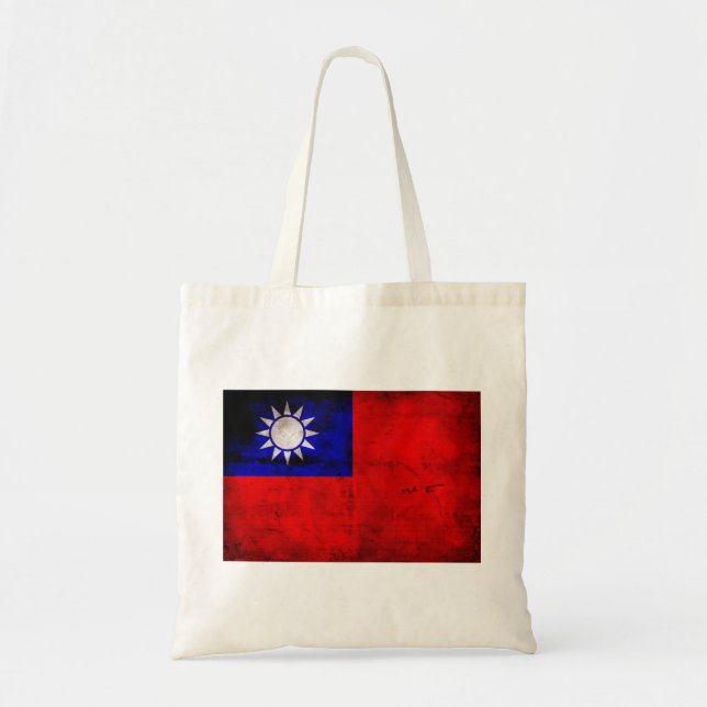 Bolso De Tela Bandera de Taiwán (Frente)