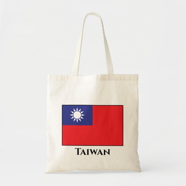 Bolso De Tela Bandera de Taiwán (Frente)